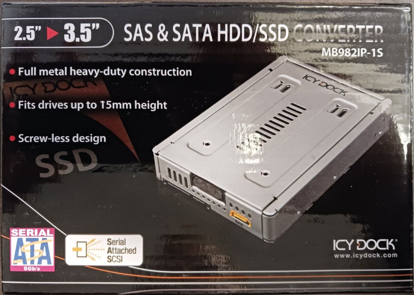 (Lot of 30) Icy Dock MB982IP-1S Full Metal 2.5in to 3.5in HDD & SSD Converters
