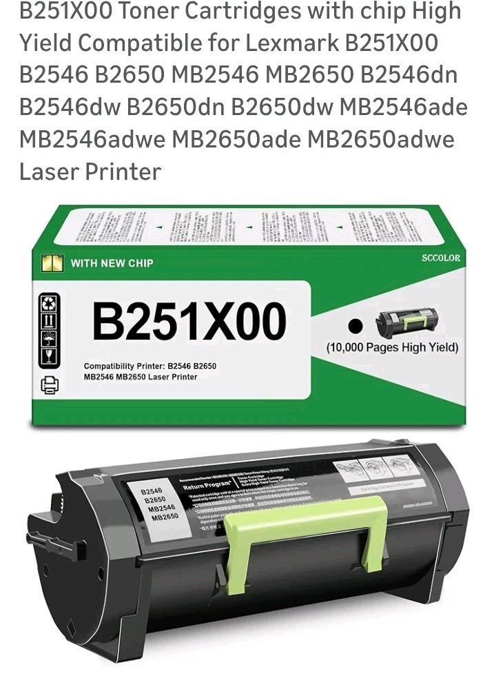 Lexmark B251X00 Black Extra High Yield Toner Cartridge Sealed With Open Box