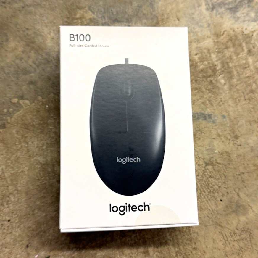 Lot of 80 Logitech B100 Wired USB Optical Mouse 800 DPI 3-Button Scroll Wheel
