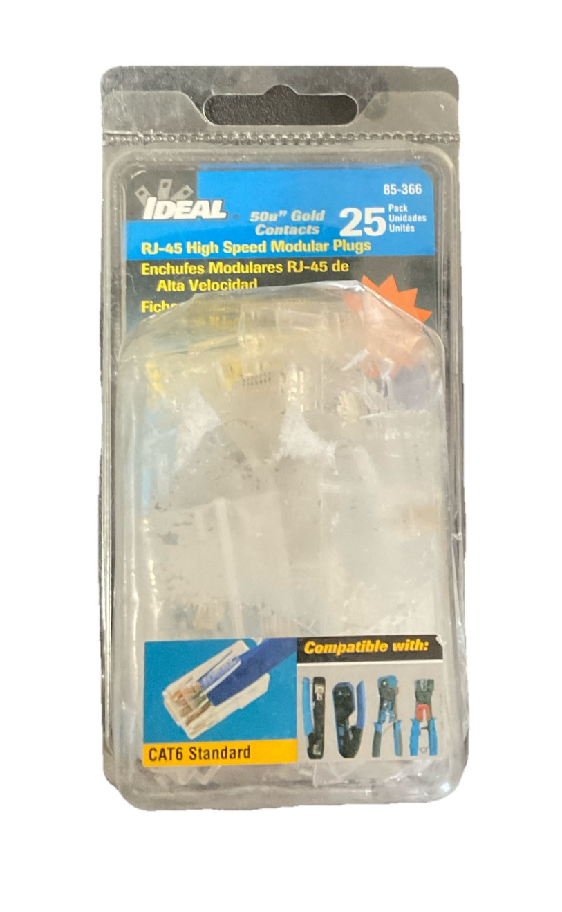 (25-Pk) Ideal Industries Cat6 RJ-45 Modular Plugs 8P8C 85-366