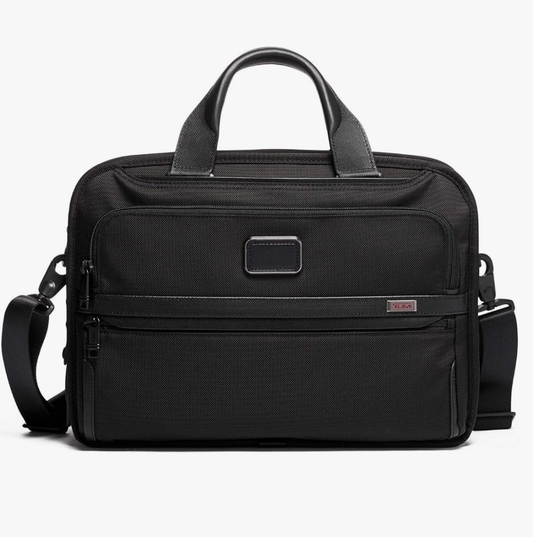 TUMI Alpha 2 Black Nylon Business Briefcase Laptop Travel Carry-On Messenger Bag