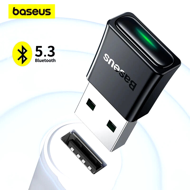 Baseus USB Wireless Bluetooth 5.3 Receiver Adapter Dongle For PC Laptop Mouse
