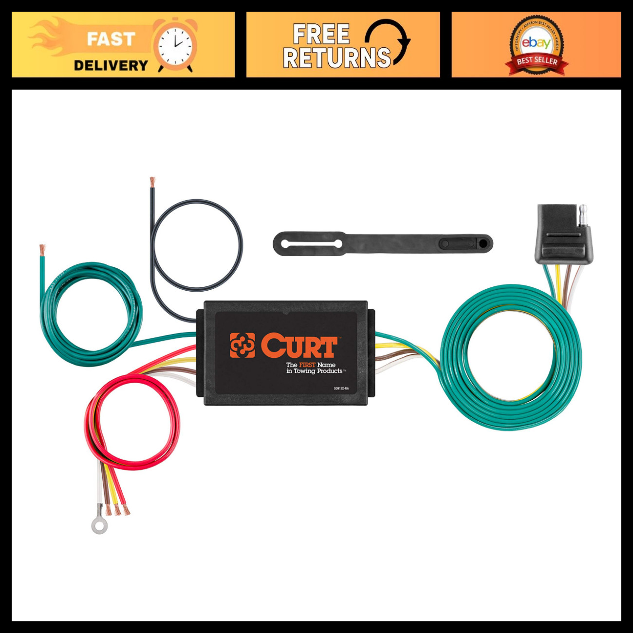 3 to 2 Wire Power Converter, Trailer Wiring Adapter, Heavy Duty Electrical Conne