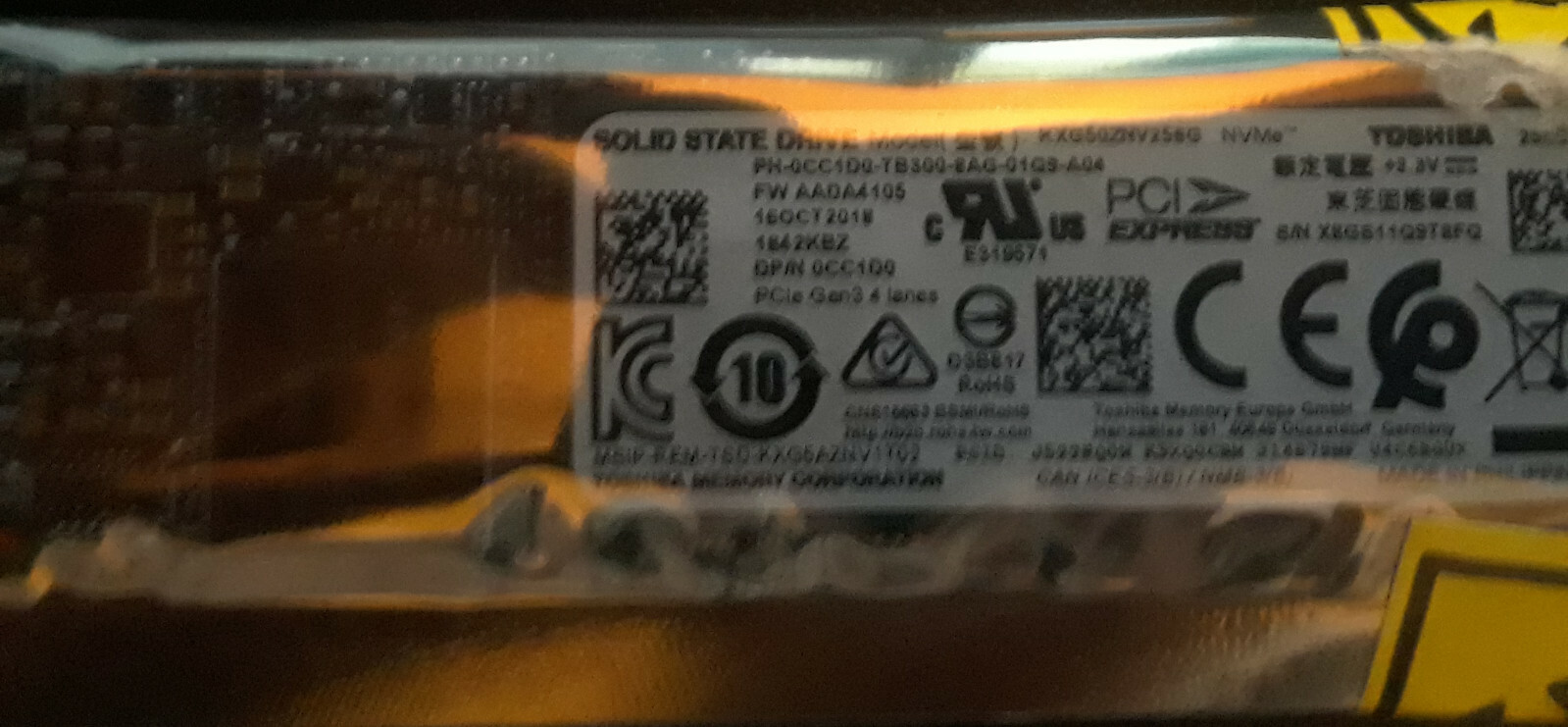 Toshiba XG5 256GB,Internal, 2.5 inch (KXG50ZNV256G) Solid State Drive