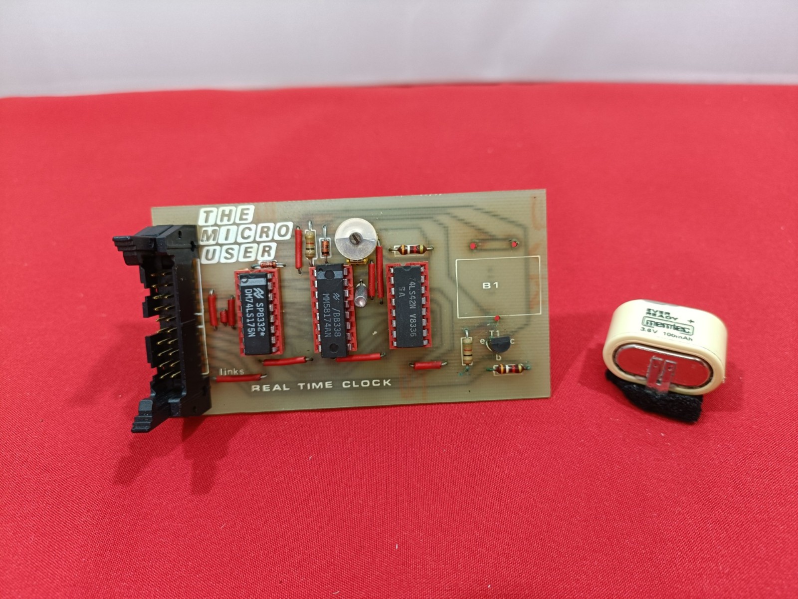 the Micro User RTC Board for the Acorn BBC micro (needs new battery)