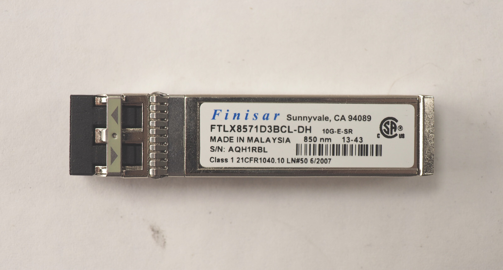 Finisar FTLX8571D3BCL-DH  10Gb/s 10GBase-SR Fibre 850nm SFP+ Transceiver Module