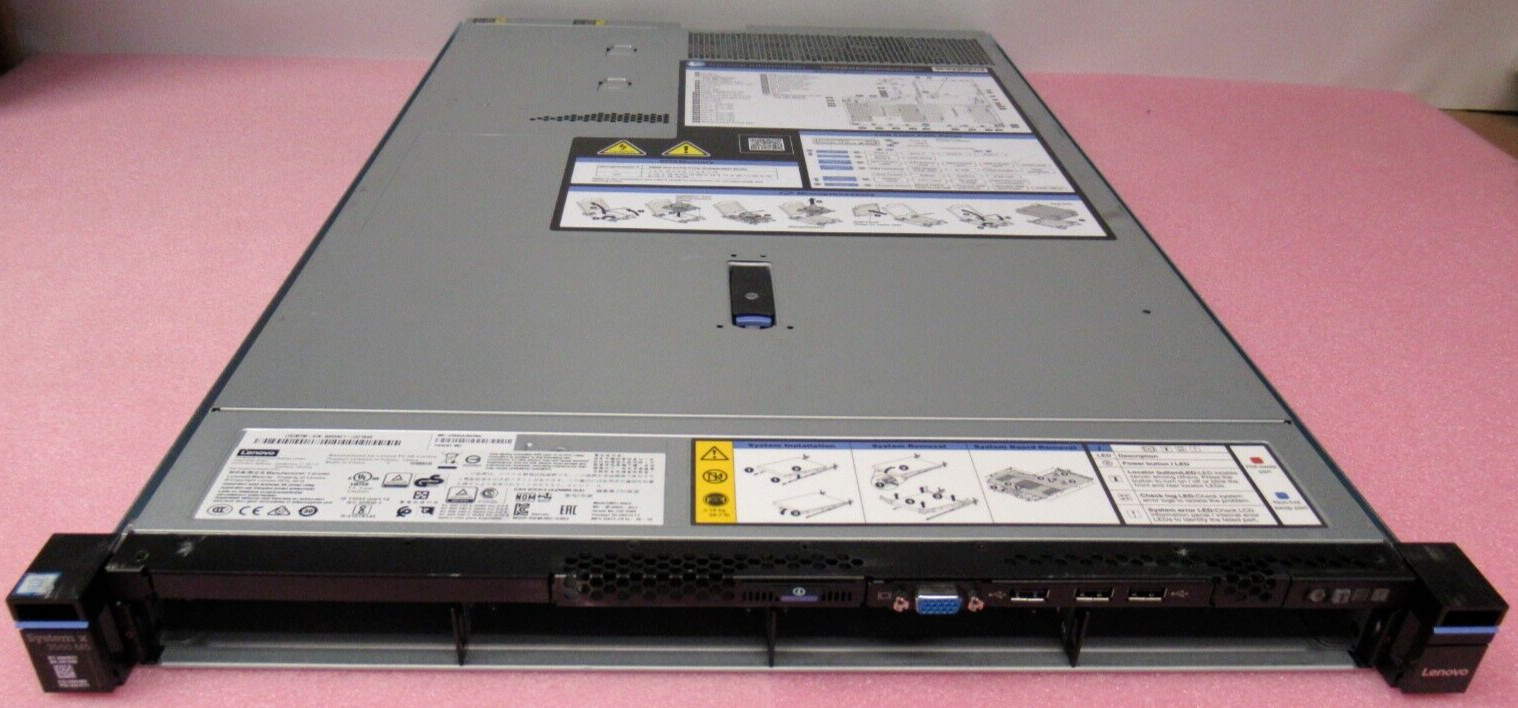 Lenovo System x3550 M5 CTO E5-2600v3/V4 RAM 4x 3.5" Bay 1U Rack Server