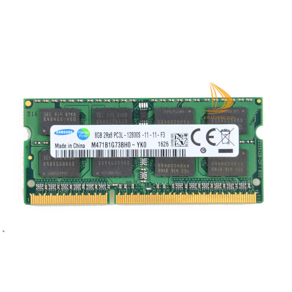 Samsung 8GB 2RX8 PC3L-12800S DDR3 1600MHZ 1.35V SODIMM RAM Laptop Memory lot