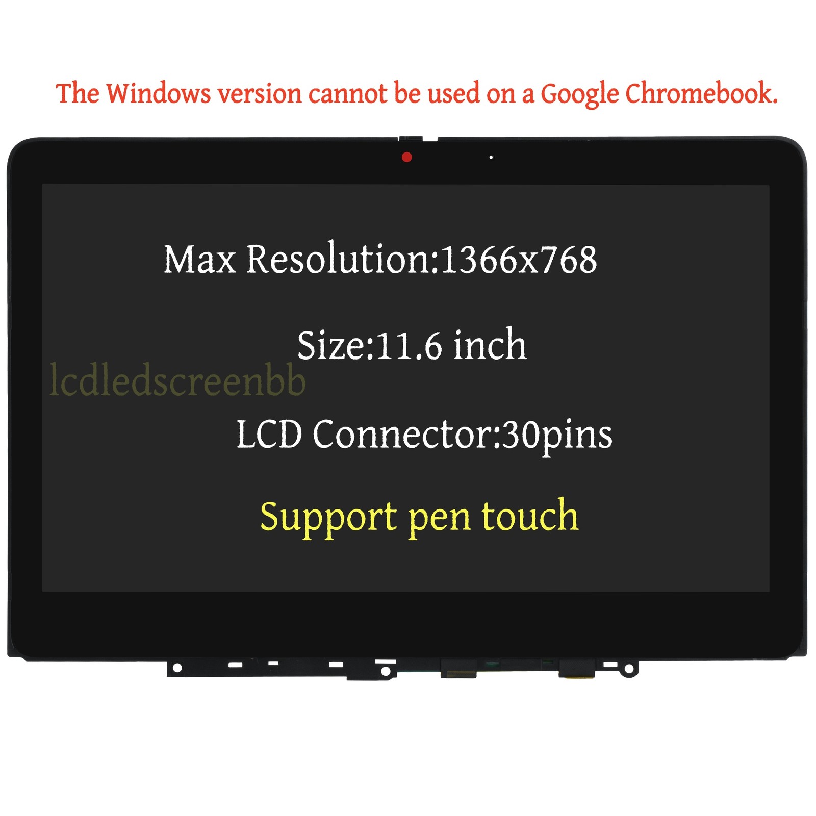 5M11H61338 New For Lenovo 300w Yoga Gen 4 Laptop Lcd Touch Screen w/Bezel
