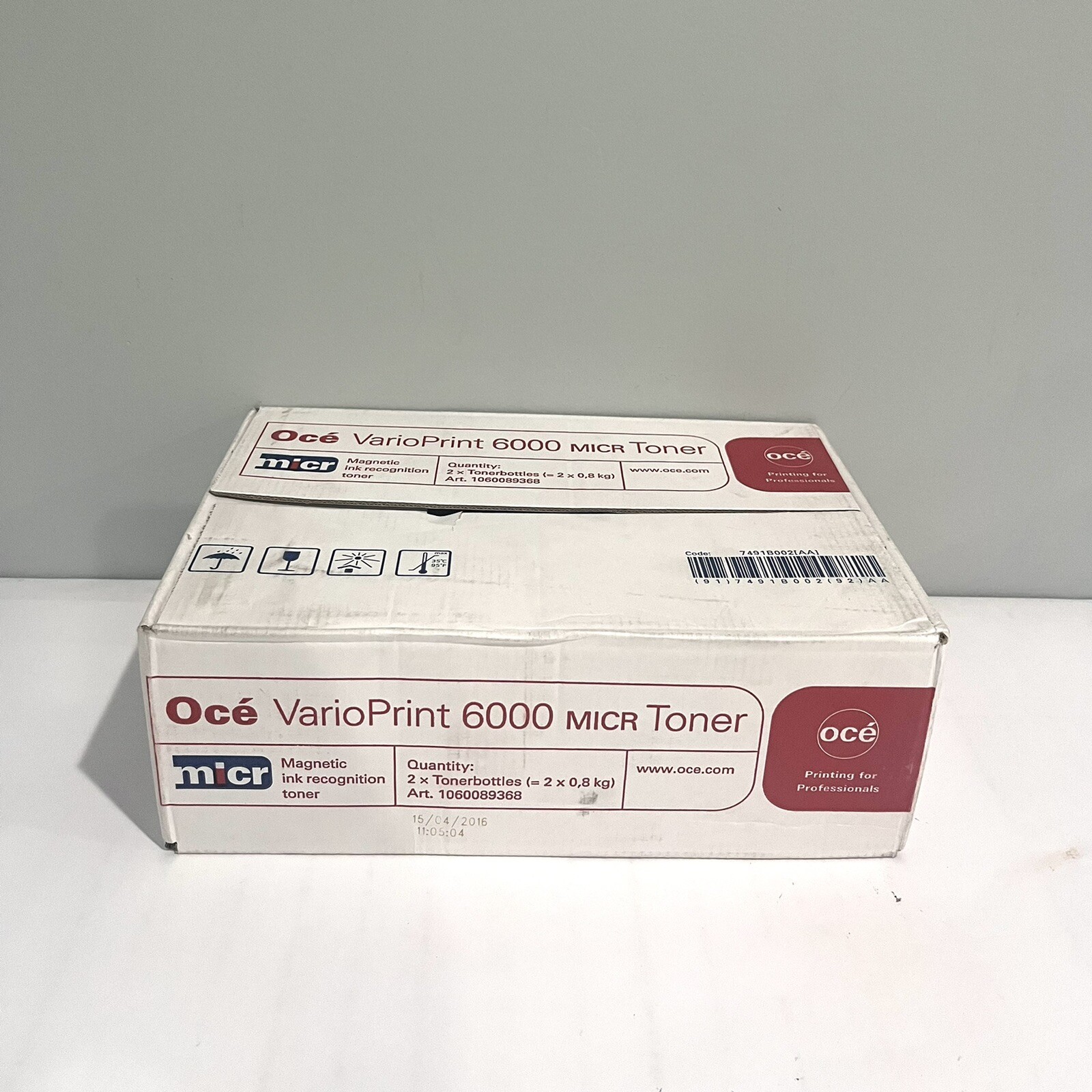 OCE 1060089368 VarioPrint 6000 Toner Black 2-pack Bottles For 6160 MICR - NEW