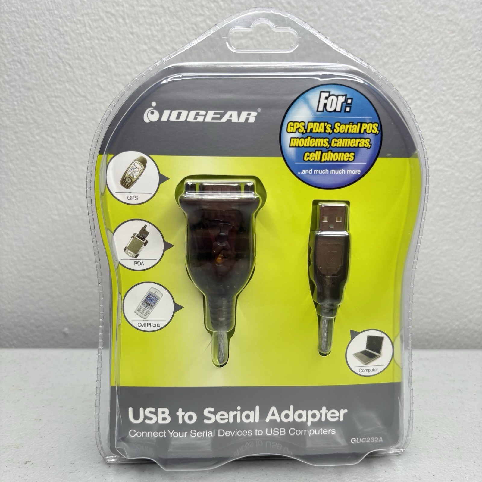 IOGEAR Model GUC232A 16" USB to Serial RS-232 Adapter Cable Cord Wore NEW SEALED