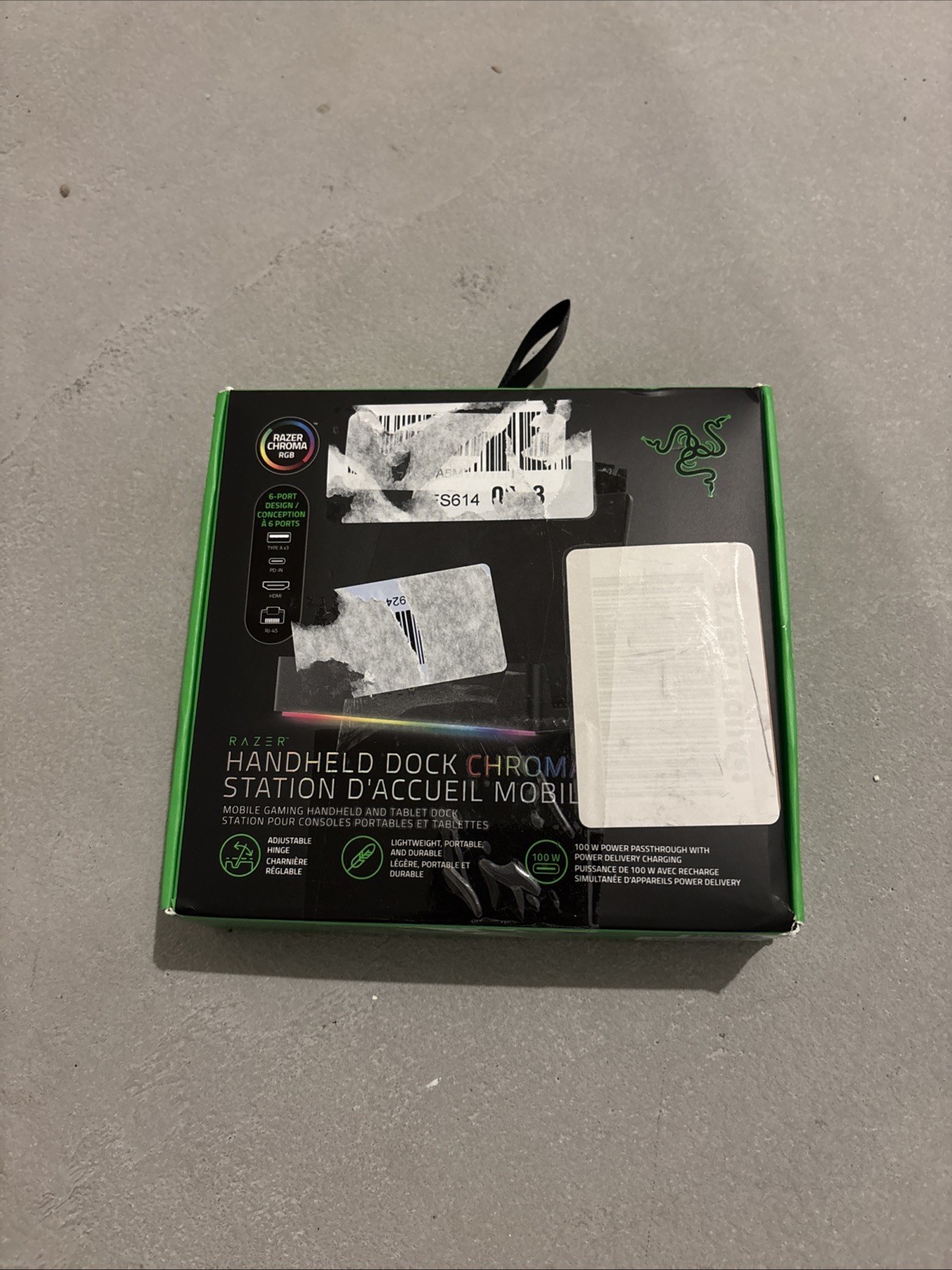 Razer - Handheld Dock Chroma with 100W Power Delivery for Mobile Gaming and T...