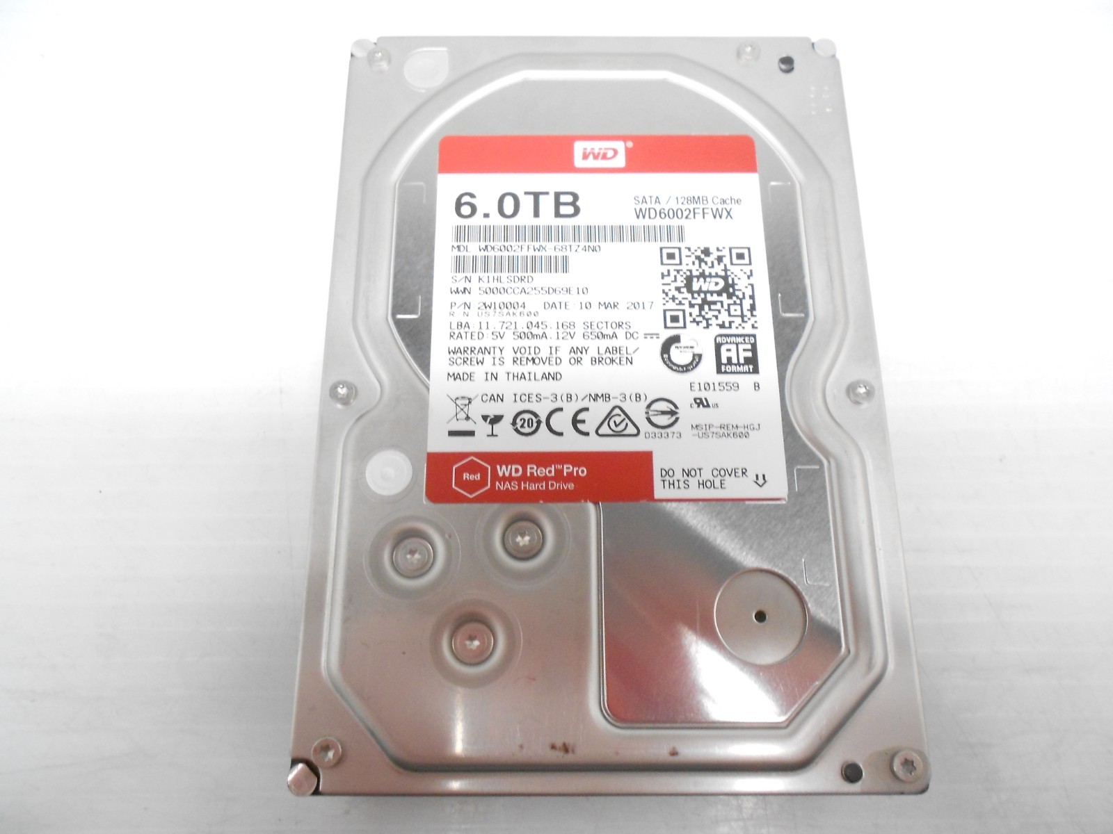 73% WD RED 6TB 3.5" 4Kn SATA Desktop PC Server NAS JBOD Hard Drive WD6002FFWX