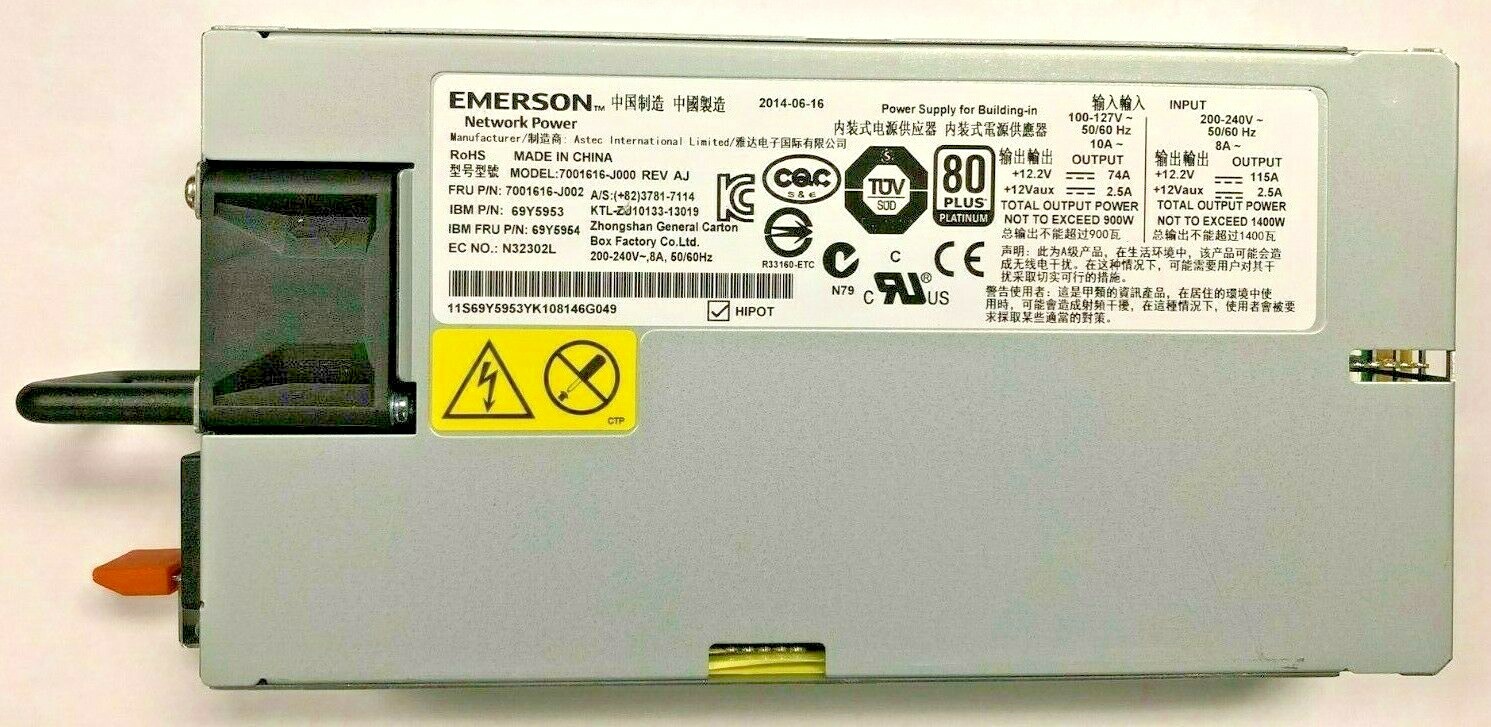 IBM 69Y5954 1400 WATT HE REDUNDANT POWER SUPPLY X 3850 X6 69Y5954