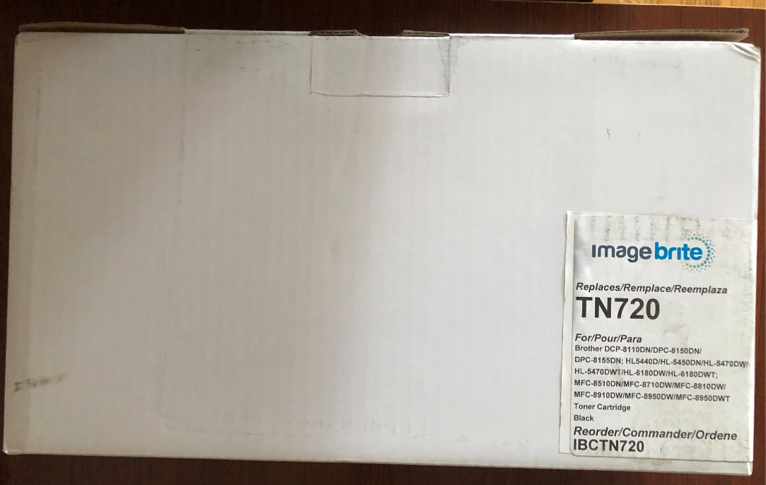 Image Brite Brother TN720 Black Compatible Laser
