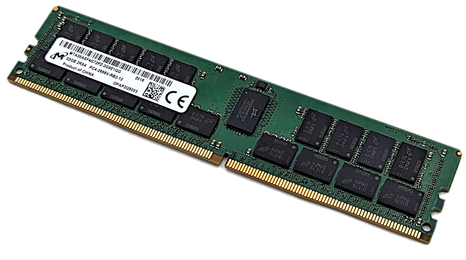 Micron 32GB DDR4 2Rx4 PC4-2666V-RB2-12 Reg Server ECC RAM MTA36ASF4G72PZ-2G6E1QG