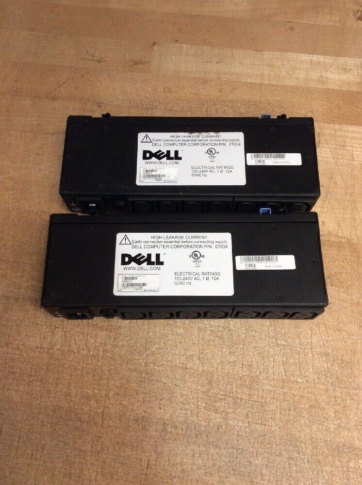 LOT OF 2 APC Dell PDU AP6015 0T834 8-Outlet 120-240V 12A 