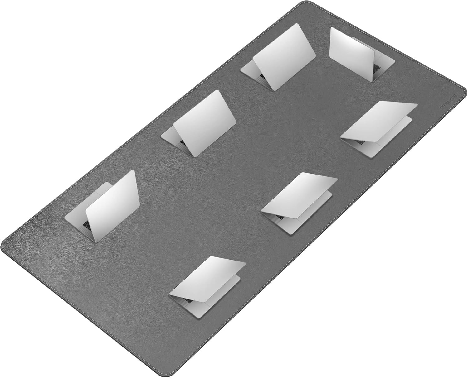 Extra Large Desk Mat 78.7x39.4 PU Leather Desk Pad Waterproof Office Grey