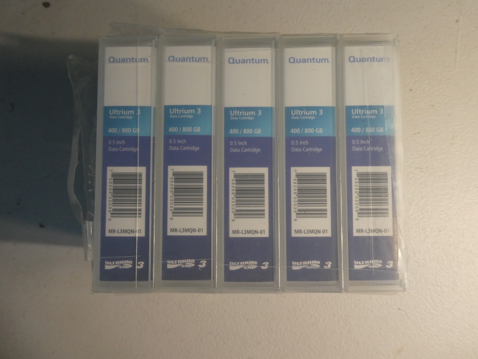🍀 NEW LOT of 5 Quantum MR-L3MQN-01 LTO Ultrium 3 Data Cartridge 400 800GB