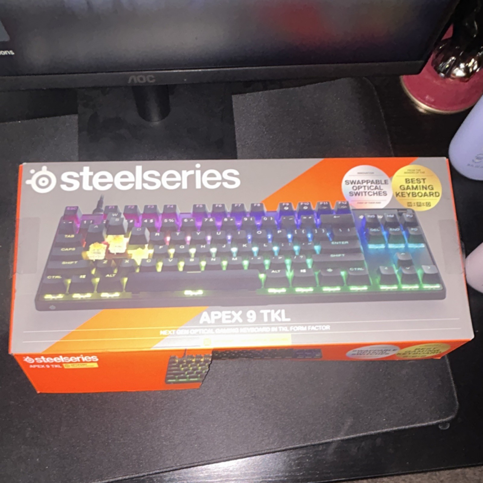 SteelSeries Apex 9 TKL Wired Gaming Keyboard RGB Swappable Optical Black
