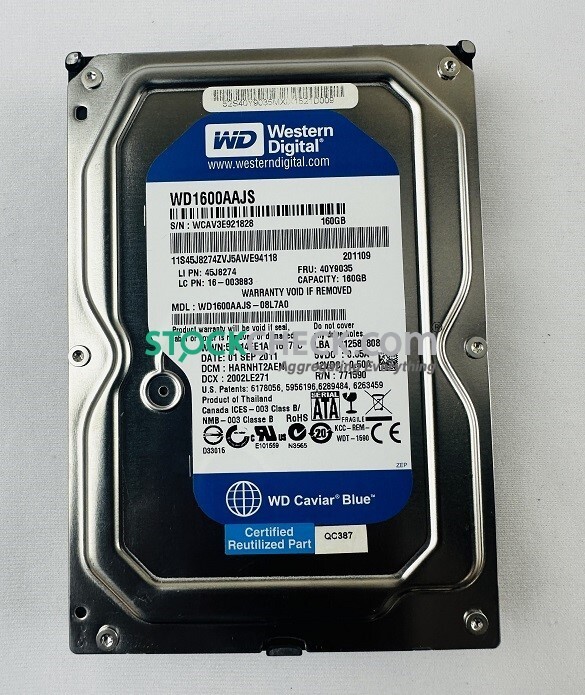 Western Digital 160GB WD1600AAJS-08L7A0 Hard Disk Drive