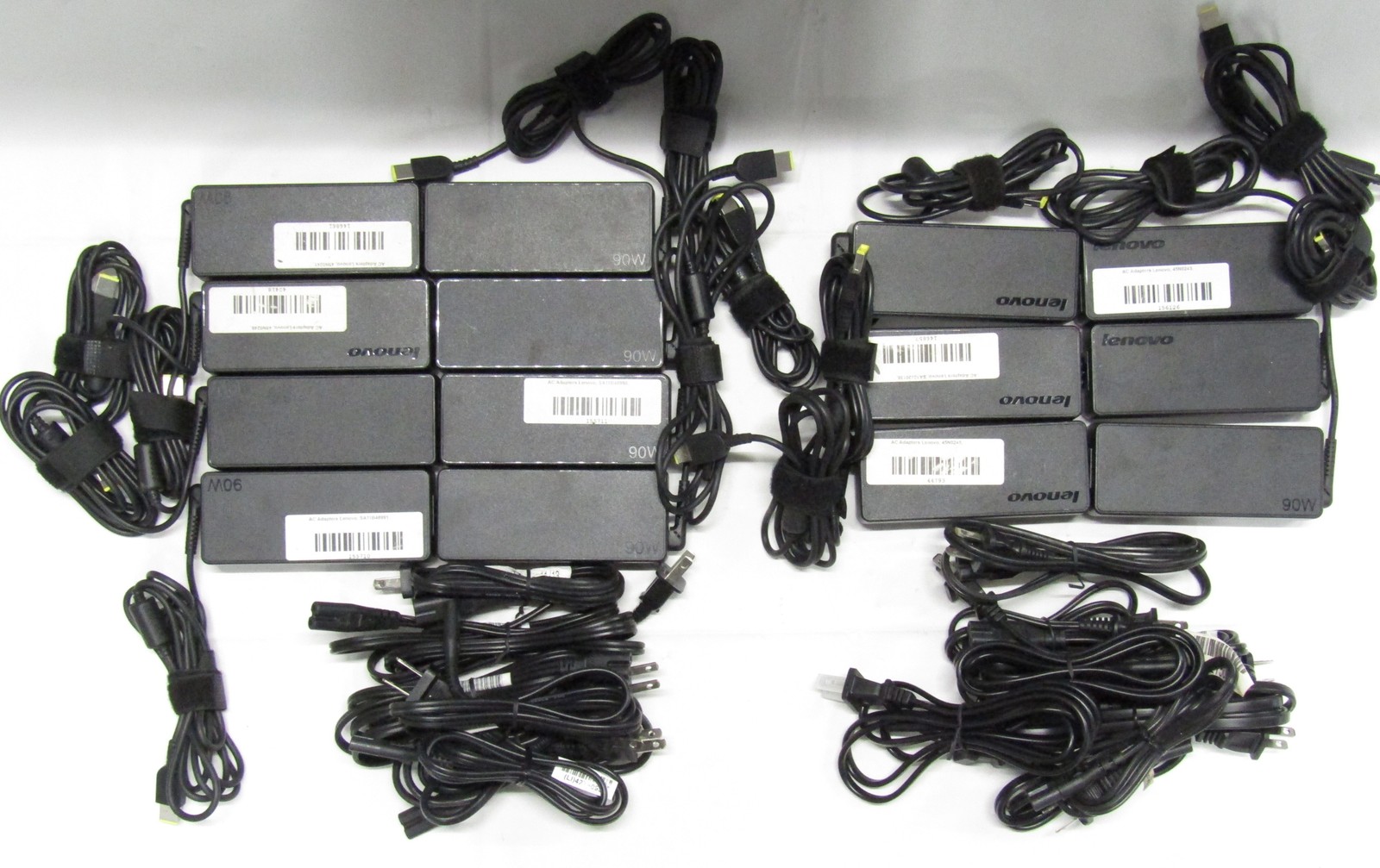 Lot of 14 Genuine OEM Lenovo Mixed Models 90W 20V 4.5A Square Tip Laptop Charger