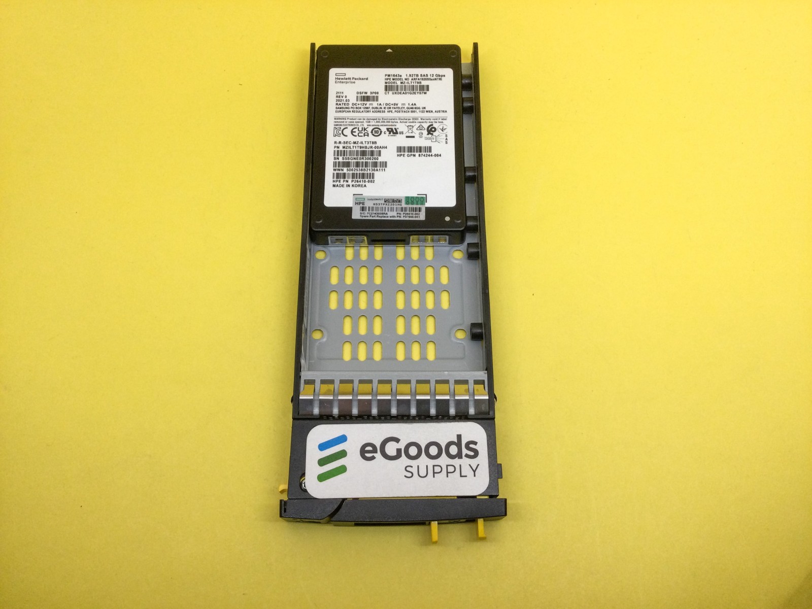 P37645-001 HPE 3PAR 8000 1.92TB SAS SFF (2.5in) Solid State Drive