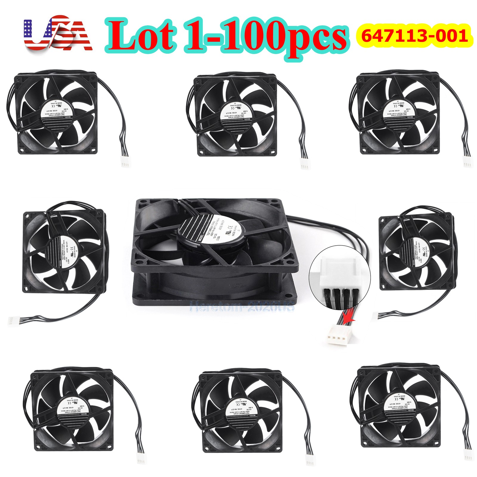 New 647113-001 Fan for HP Z840 Z820 WORKSTATION 749598-001 782506-001 US Lot