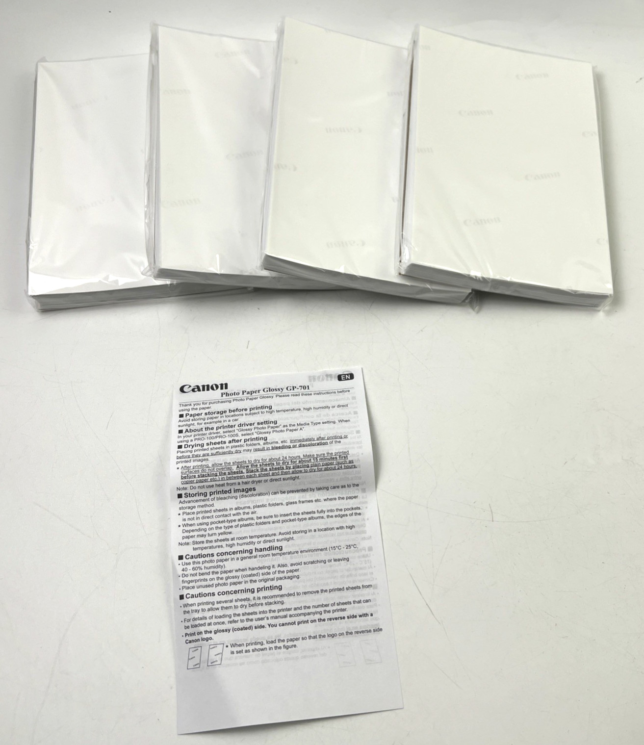 Lot of 197pcs Of 4x6 Cannon Photo Paper Glossy New