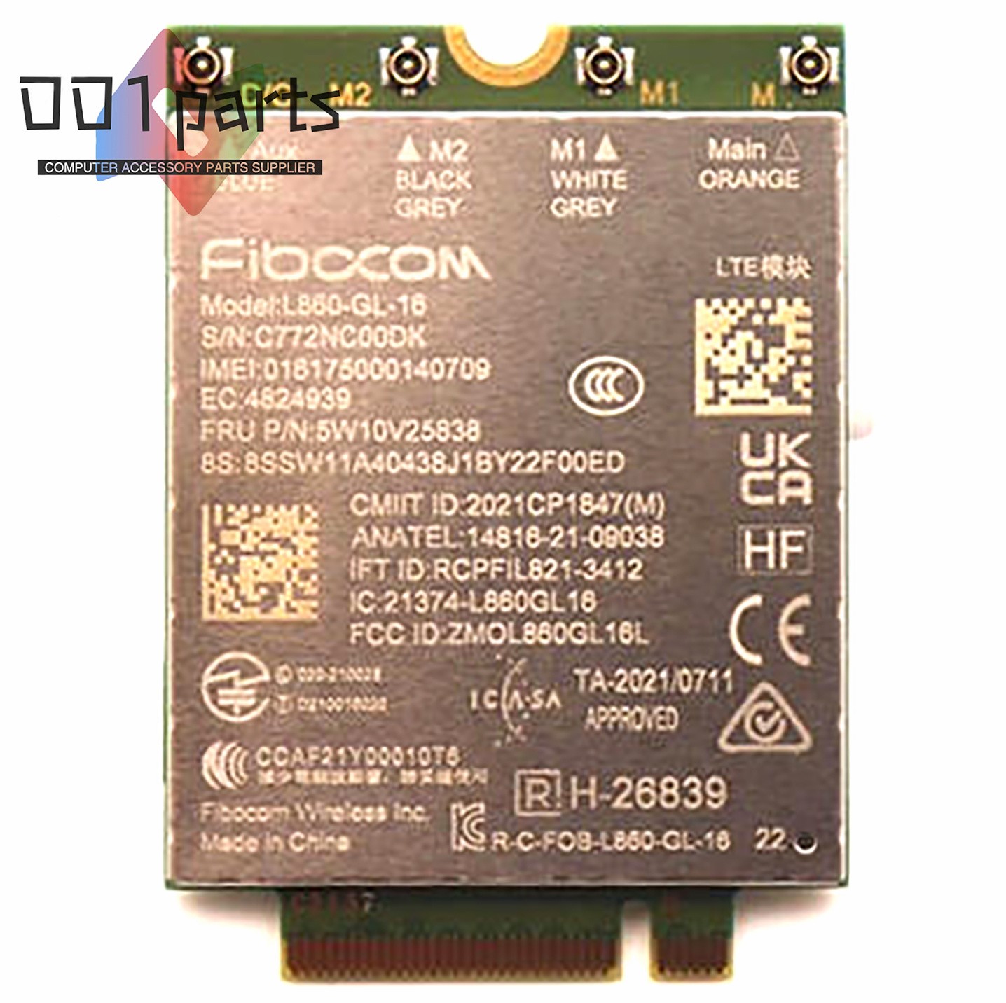 For ThinkPad X1 Yoga 7th 8th X1 Nano Gen 2 WWAN Module L860-GL-16 4 5w10V25838