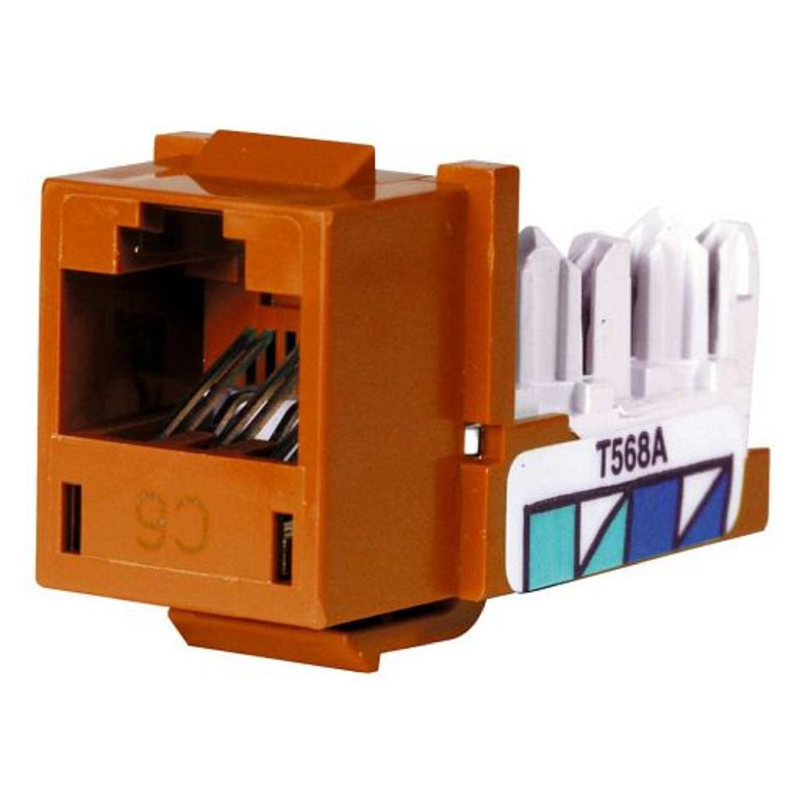 Hubbell - HXJ6OR24 - NEXTSPEED, Xcelerator, Cat 6 Jack, Thermoplastic, 8-Port,