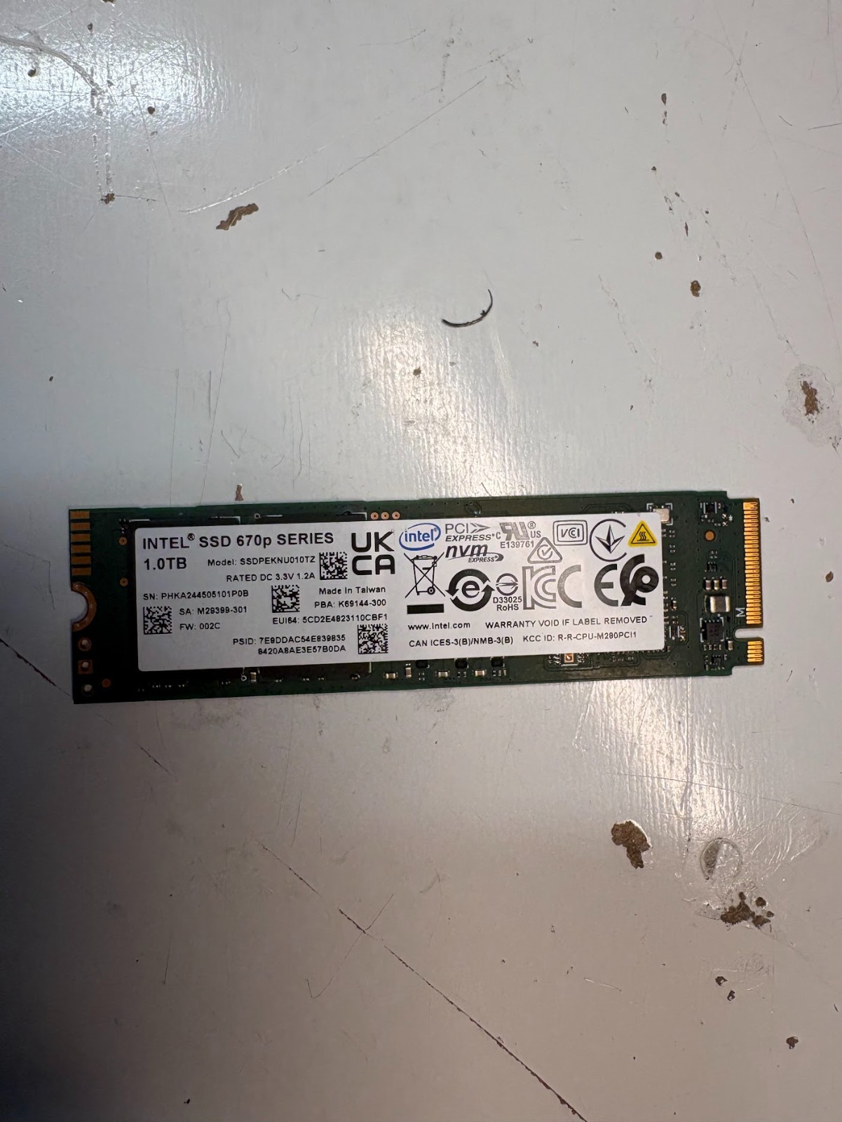 Intel SSD 1TB 670p Series M.2 2280 NVMe, ( Model#: SSDPFKNU010TZ )