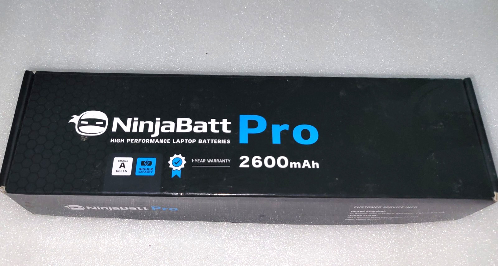 NinjaBatt Pro HS04  2600mAh Laptop Battery Sealed New in Box NIB User Manual