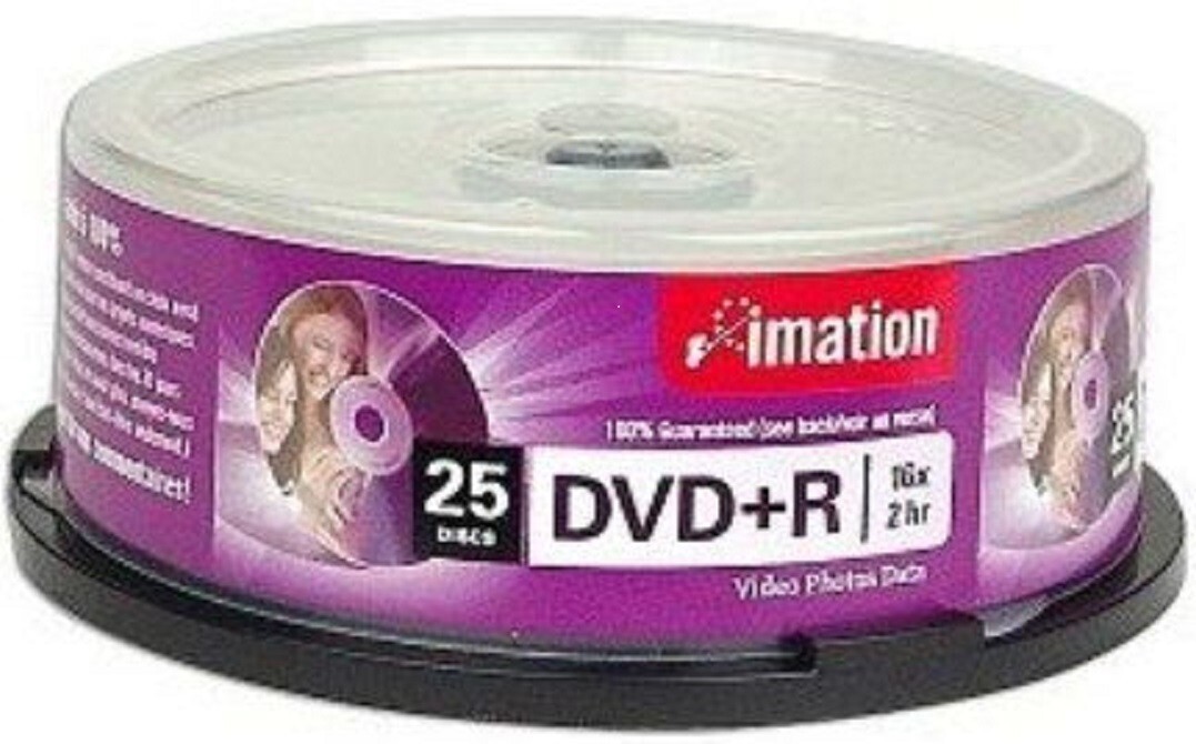Imation DVD+R 4.7GB 8X 25 Disc Spindle  - Sealed 