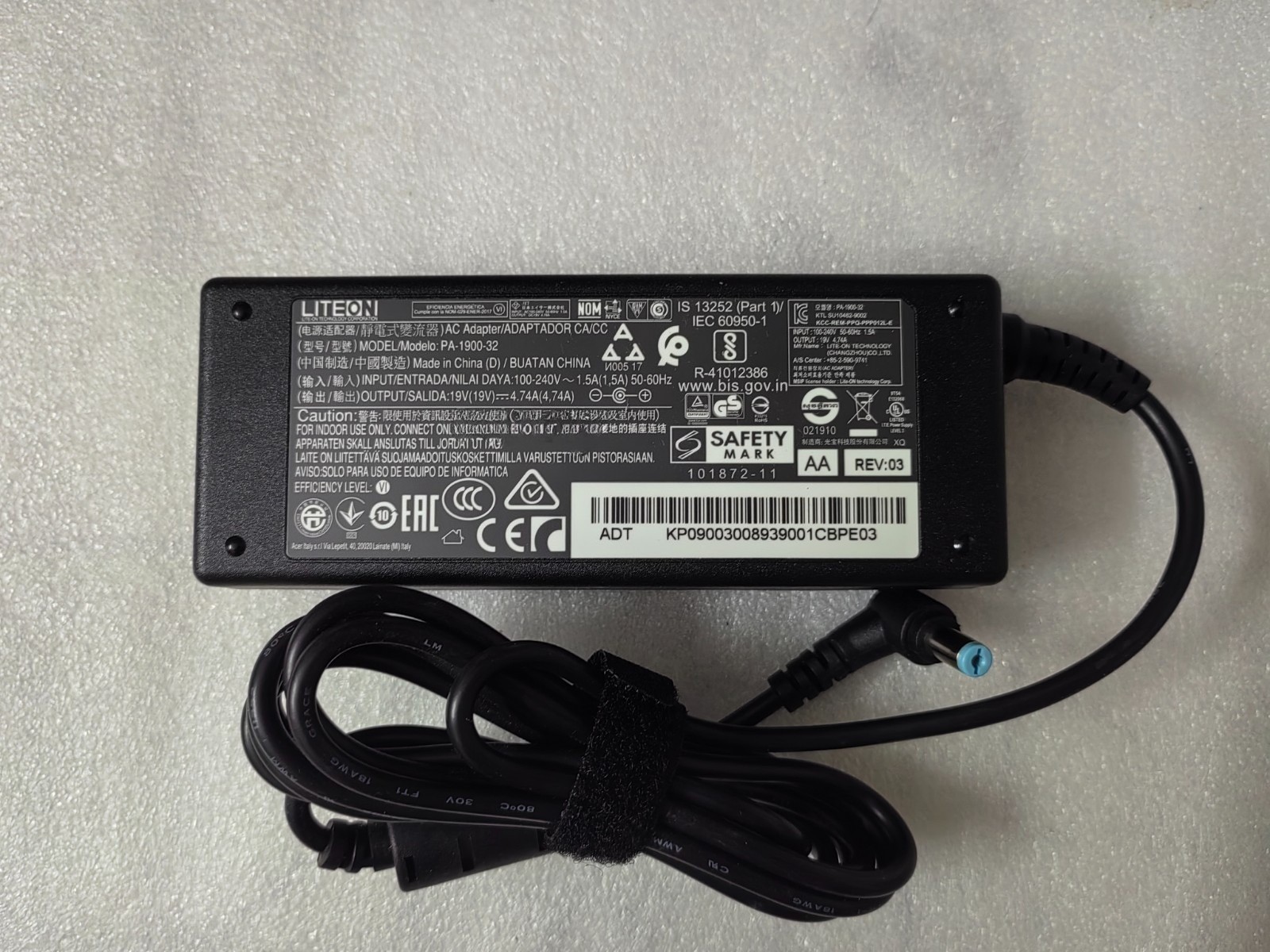 Original PA-1900-32 101872-11 19V 4.74A Laptop For Acer Gateway A7 V AC Adapter