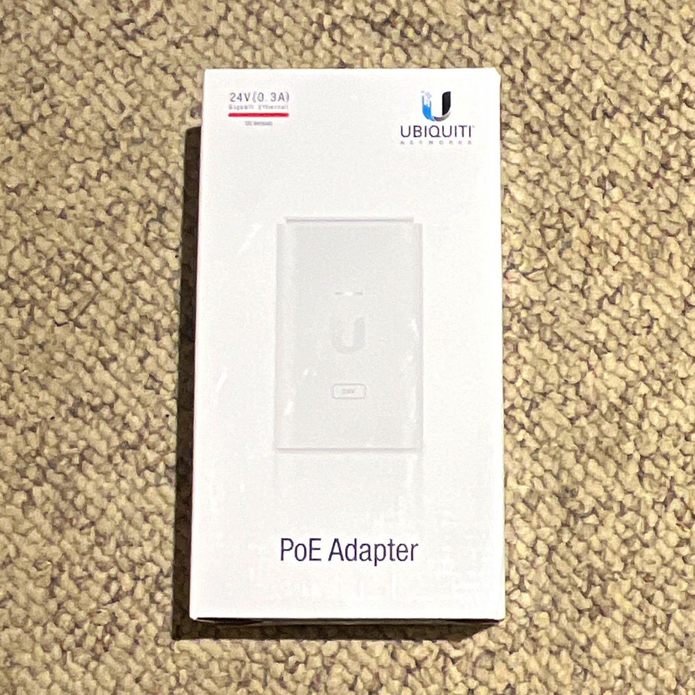 Ubiquiti Networks 24V 0.3A Gigabit PoE Adapter POE-24-7W-G-WH