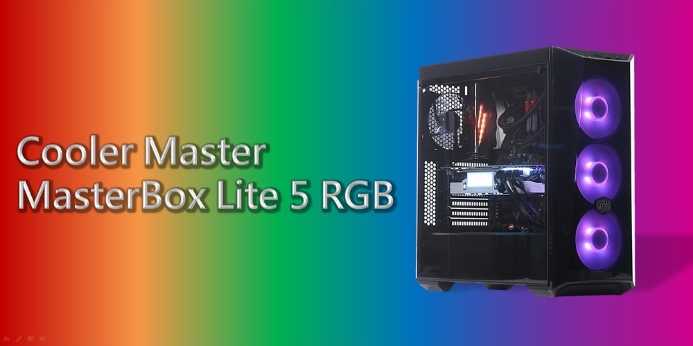 Cooler Master MasterBox Lite 5 RGB PC Tower With Tamper Proof Glass 