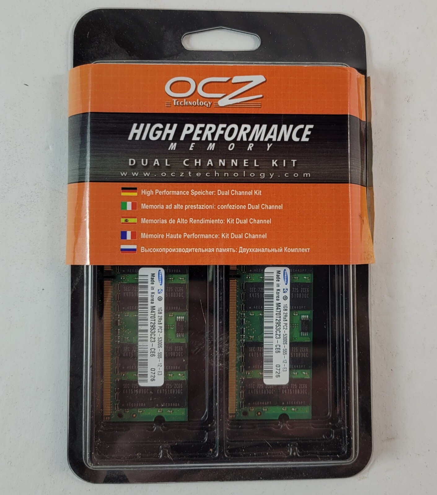 Lot of 2 Samsung 1GB 2Rx8 PC2-5300S-555-12-E3 Memory RAM OCZ Performance OEM