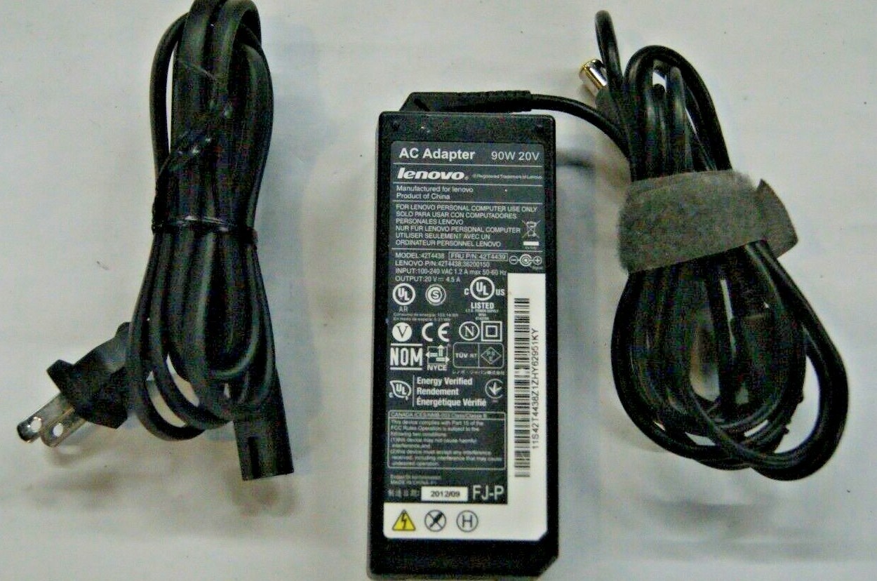 Lenovo 90W 20V 4.5A Notebook AC Adapter Charger Round Tip 42T4438
