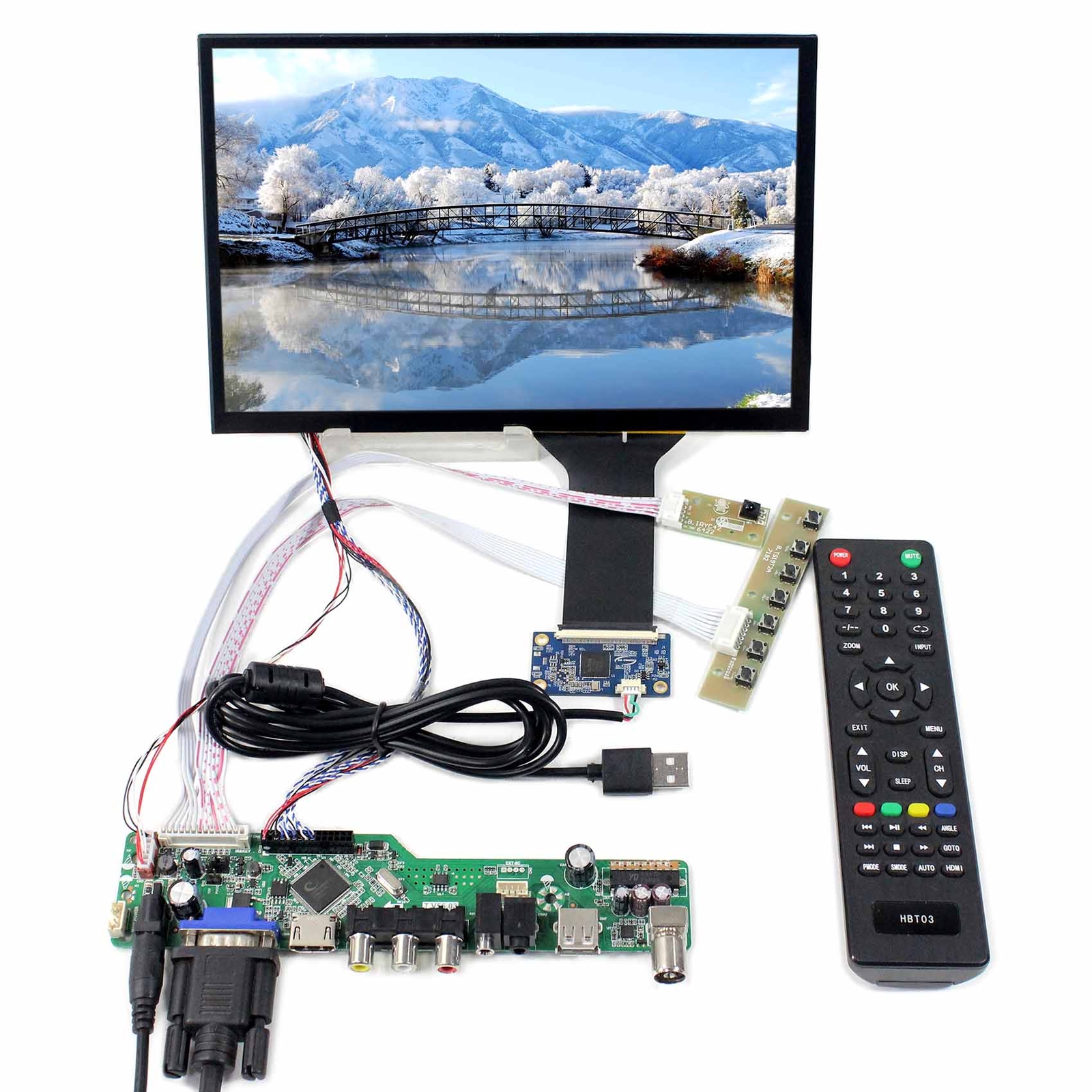 HD VGA AV USB LCD Control Board 10.1" M101NWWB 1280x800 Capacitive Touch LCD