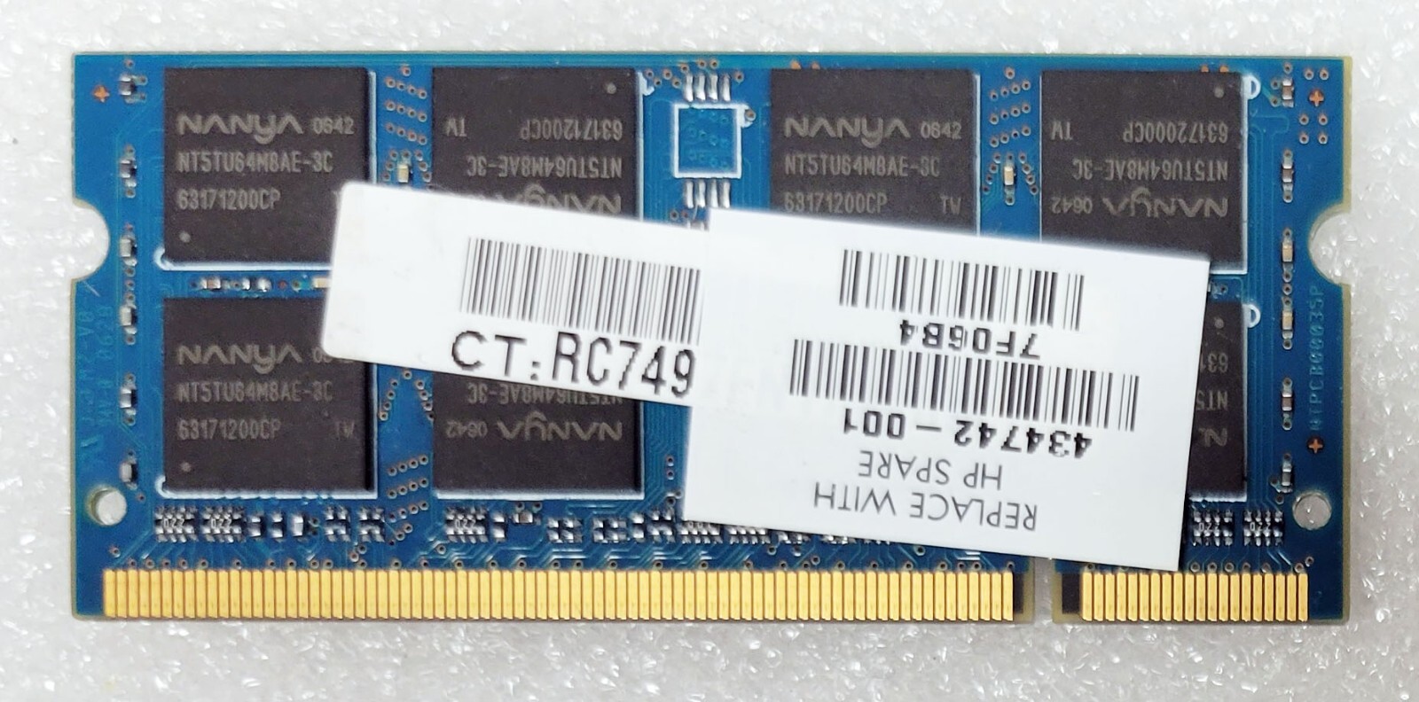 HP Nanya 1GB DDR2 PC2-5300 RAM Laptop Memory 431403-001 434742-001