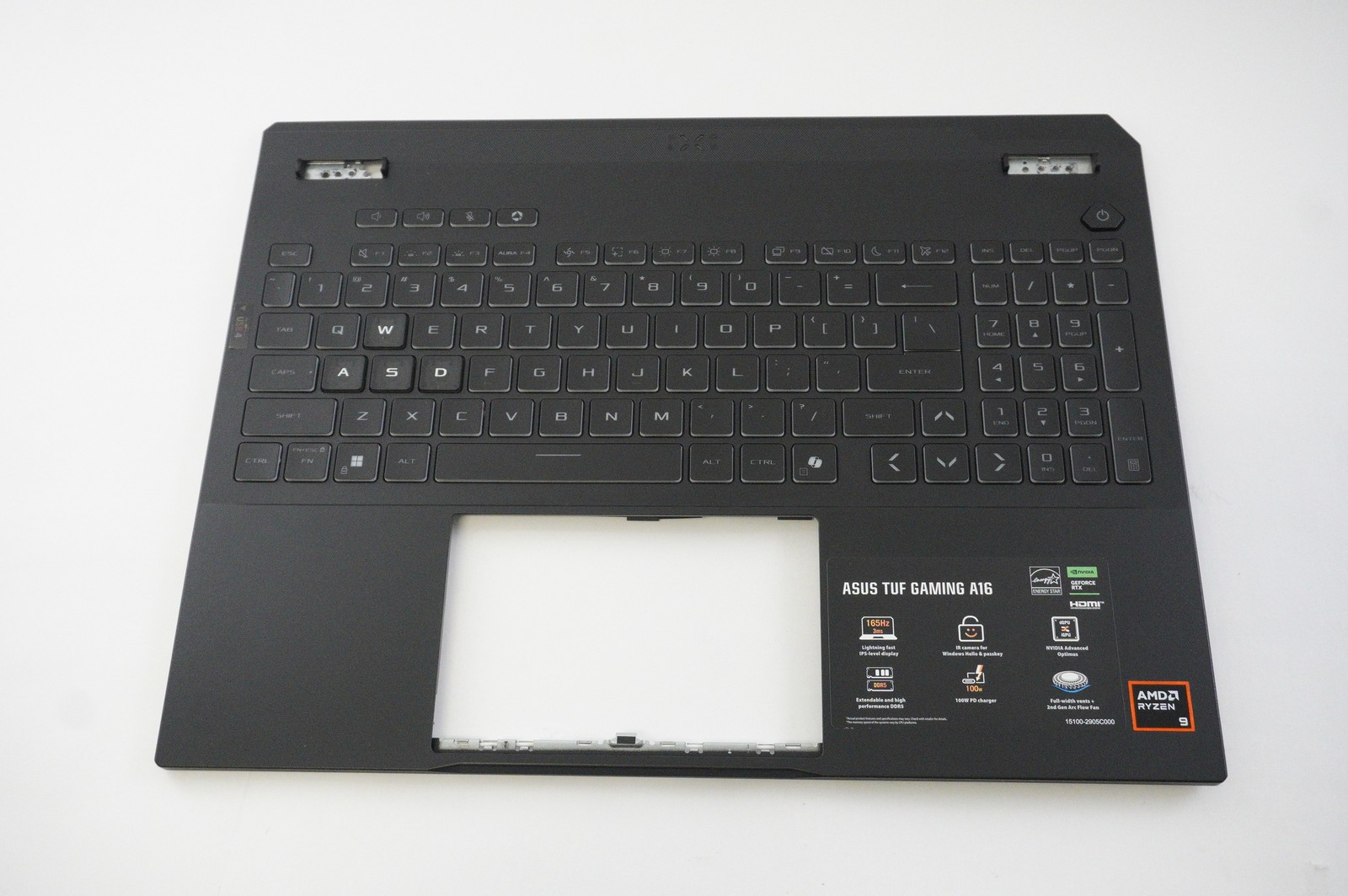 90NR0KT1-R31US0 Asus US Palmrest Keyboard Jaegar Gray FA608UP-A16.R95070