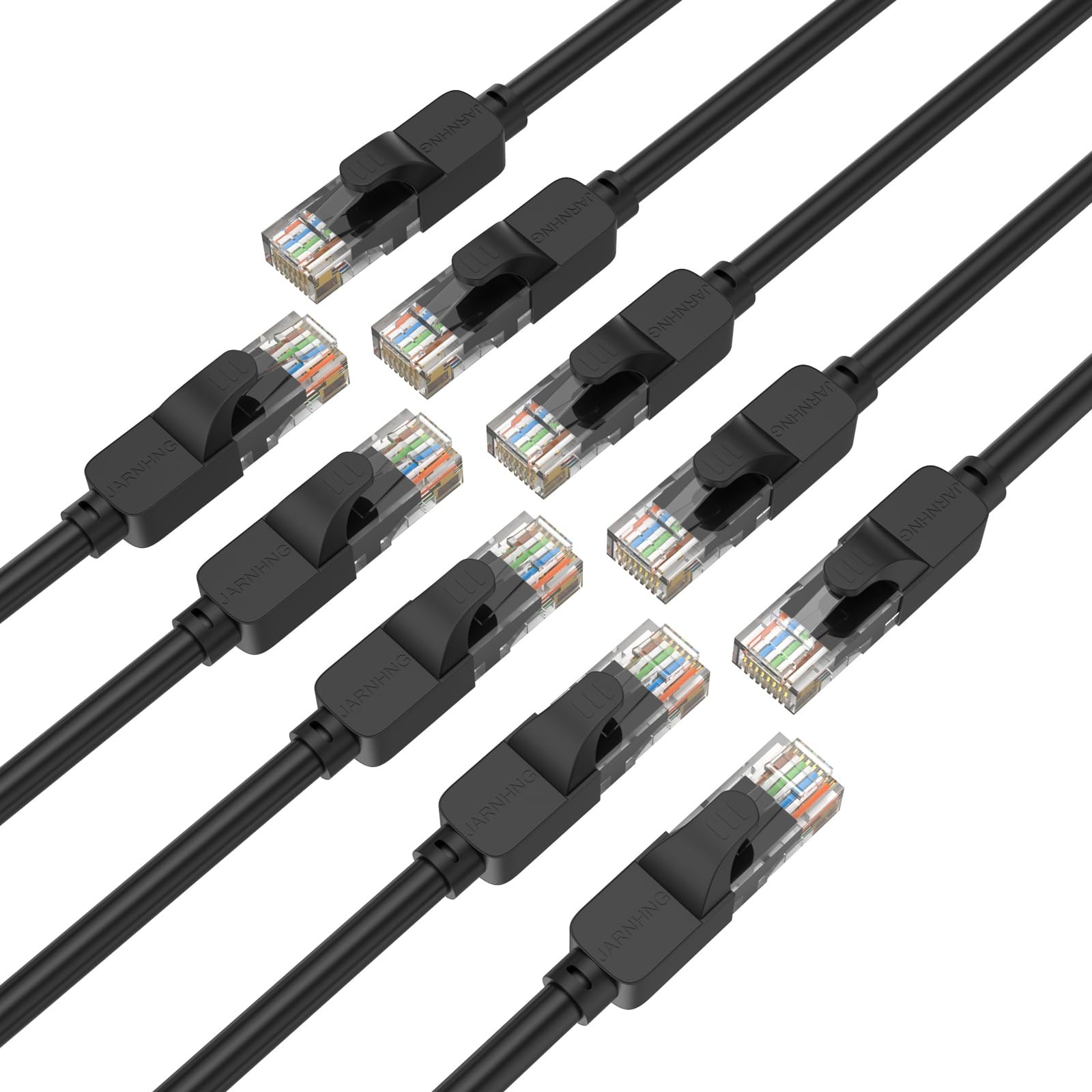 JARNHNG Cat 6 Ethernet Cable 1.5 ft, Indoor/Outdoor High Speed 10Gbps Interne...