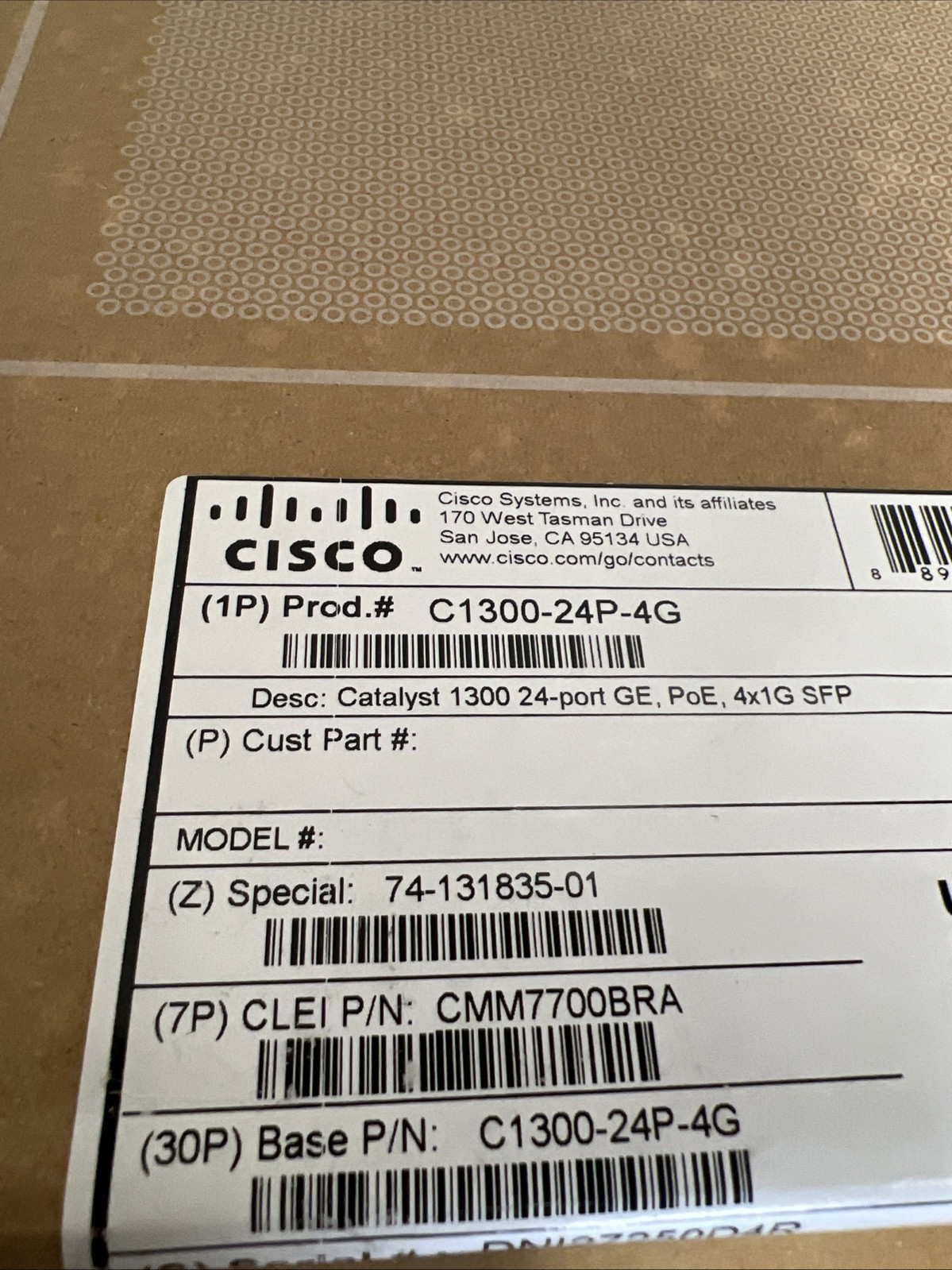 CISCO C1300-24P-4G Cisco 24 Port POE 4 x 1GB SFP DHL FEDEX