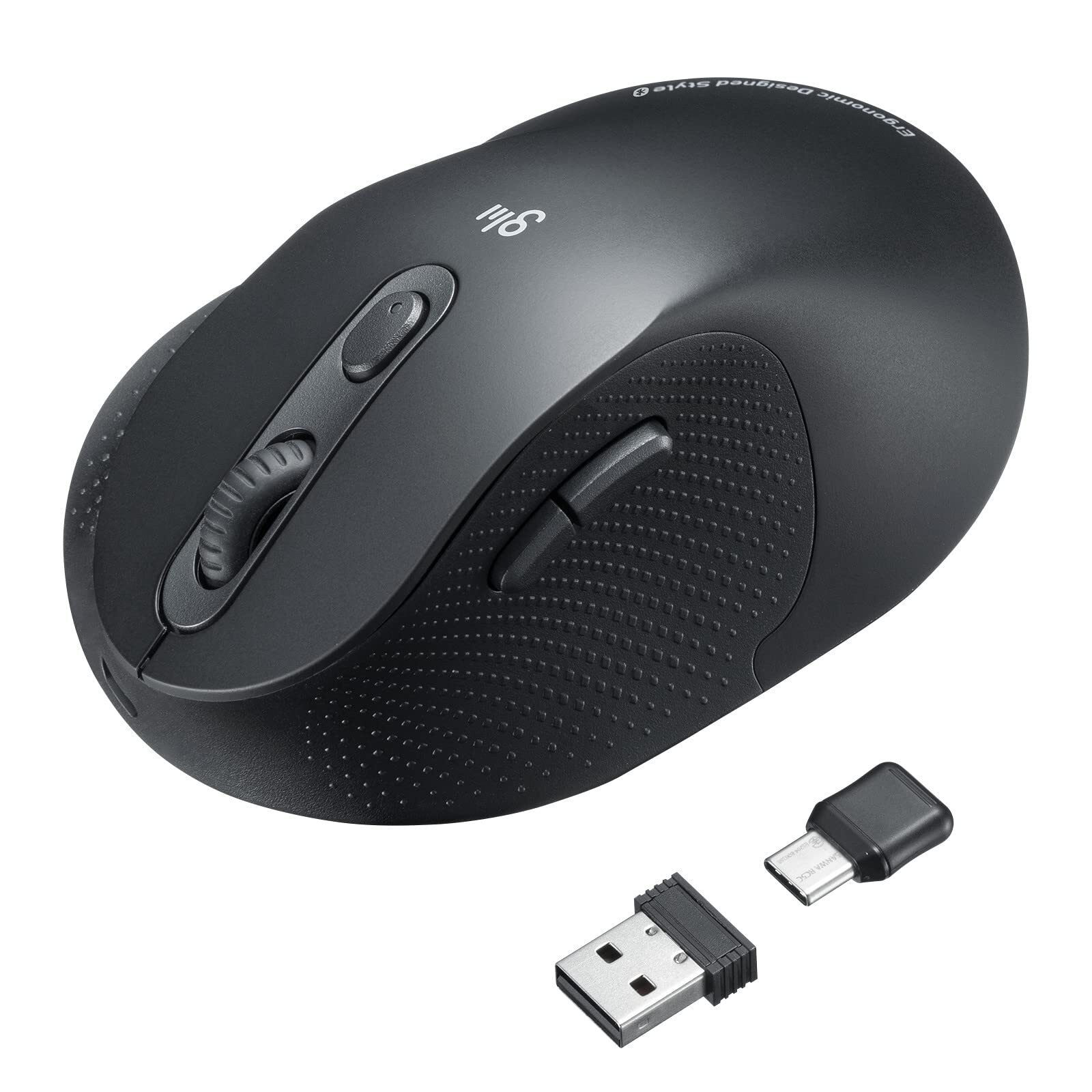 Sanwa Supply Silent Bluetooth Ergonomic Combo Mouse MA-ERGBT24 BlackNEW