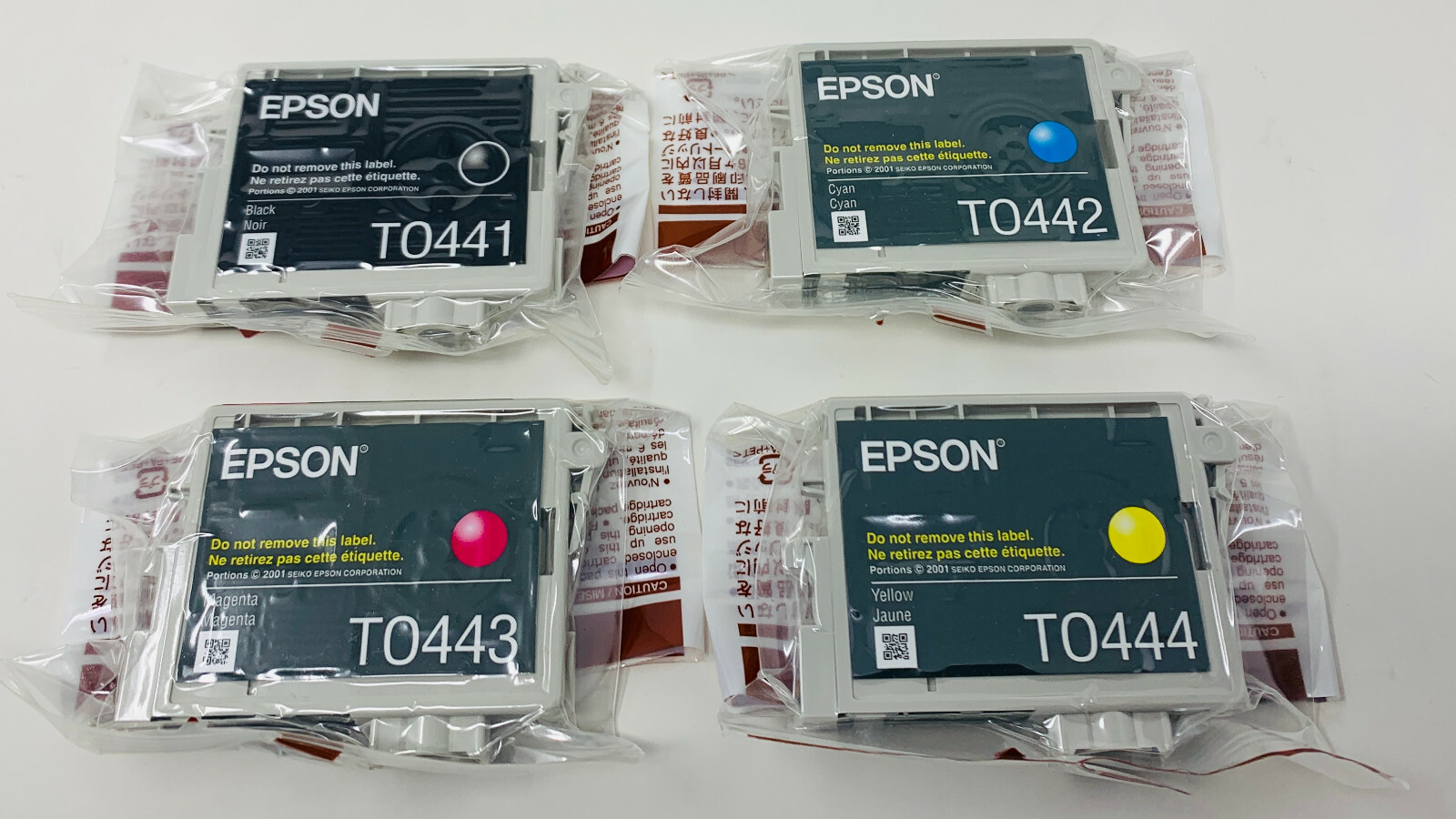 EPSON T0441 T0442 T0443 T0444 ORIGINAL 4 COLORS X STYLUS C64/C66/C84/C86/CX6400