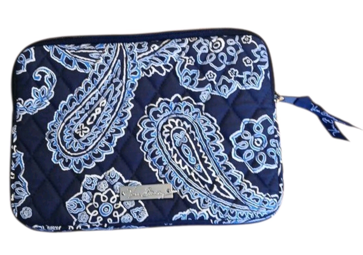 Vera Bradley Retired Blue Bandana iPad Quilted Sleeve Zip (9"x7") New
