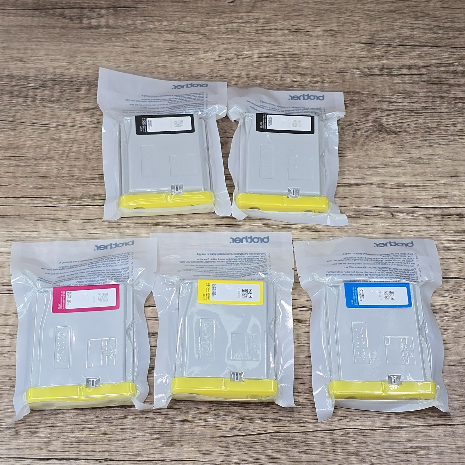 Brother LC51BK LC51Y LC51C LC51M Genuine Printer Ink Cartridges 5 Total Open Box