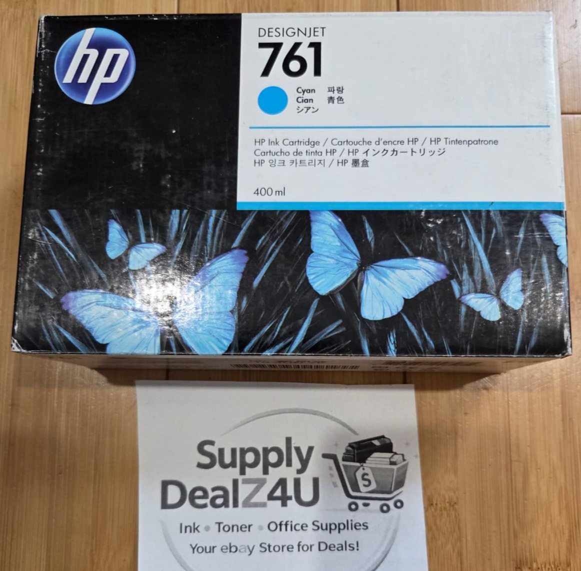 GENUINE HP 761 Cyan Ink CM994A DesignJet T7100 400ml OEM 