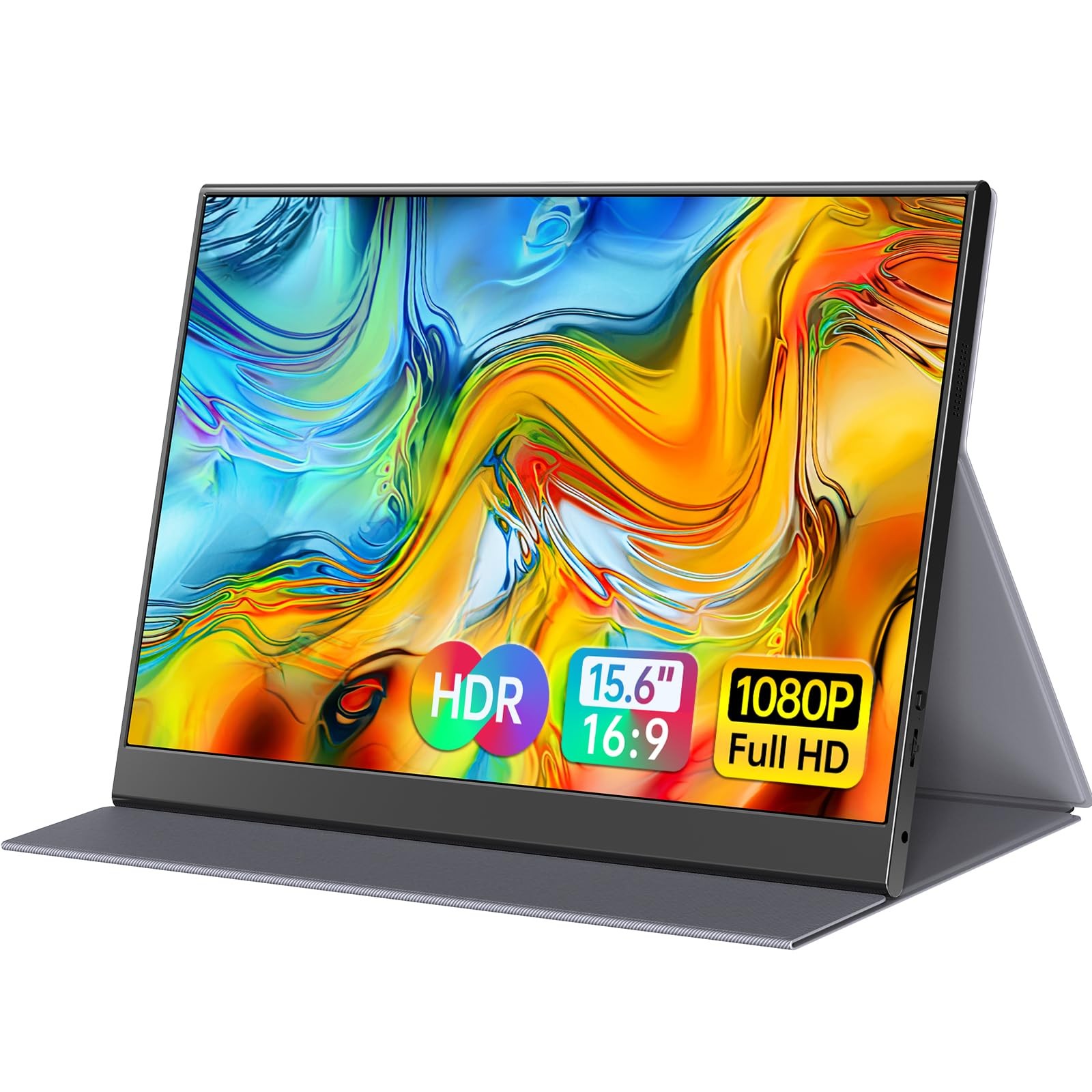 ForHelp 15.6inch Portable Monitor 1080P USB C HDMI Second External Monitor for